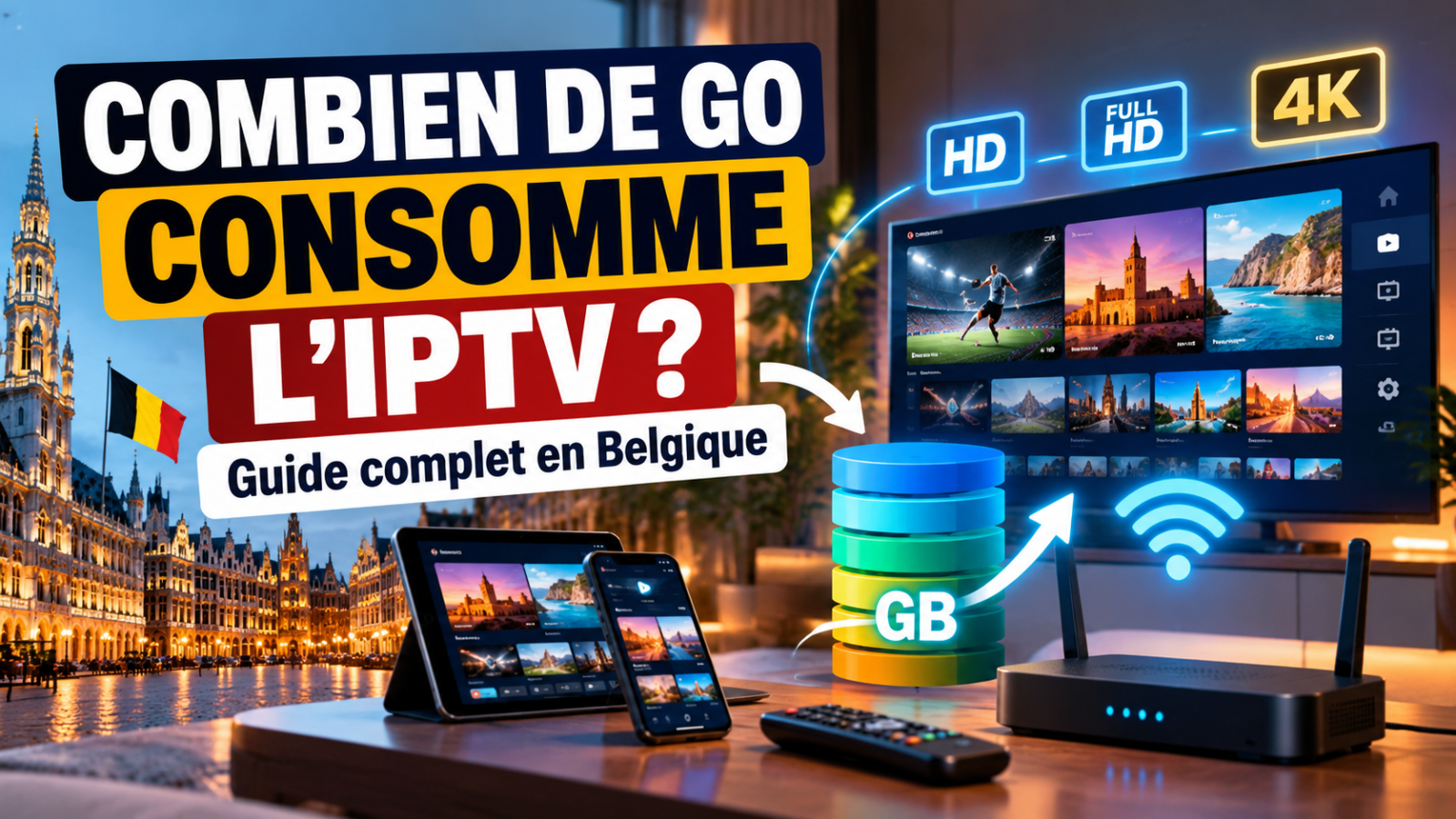 Consommation IPTV et données Internet en Belgique