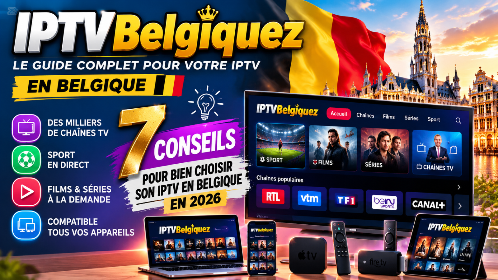 IPTVBelgiquez – 7 conseils IPTV Belgique 2026