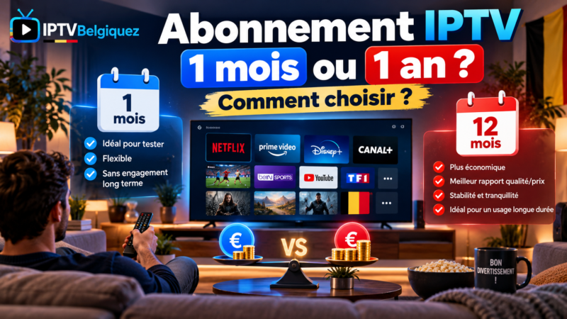 Abonnement IPTV d&rsquo;un mois ou d&rsquo;un an : comment choisir ?
