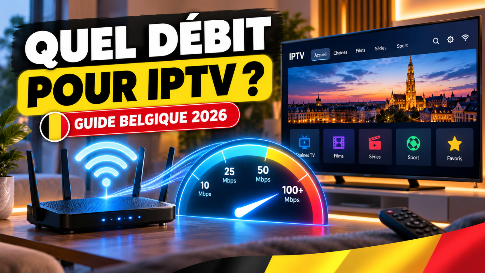 Débit IPTV Belgique pour une connexion Internet stable